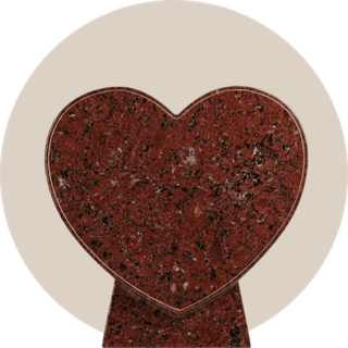 Black Granite Heart Shape Headstone thumbnail