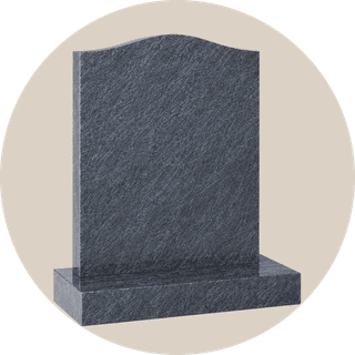 Polish Black Granite Classic Ogee Top Headstone thumbnail