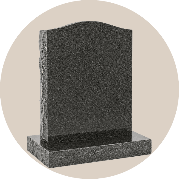 Polish Black Granite Classic Ogee Top Headstone