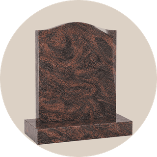 Polish Black Granite Classic Ogee Top Headstone thumbnail