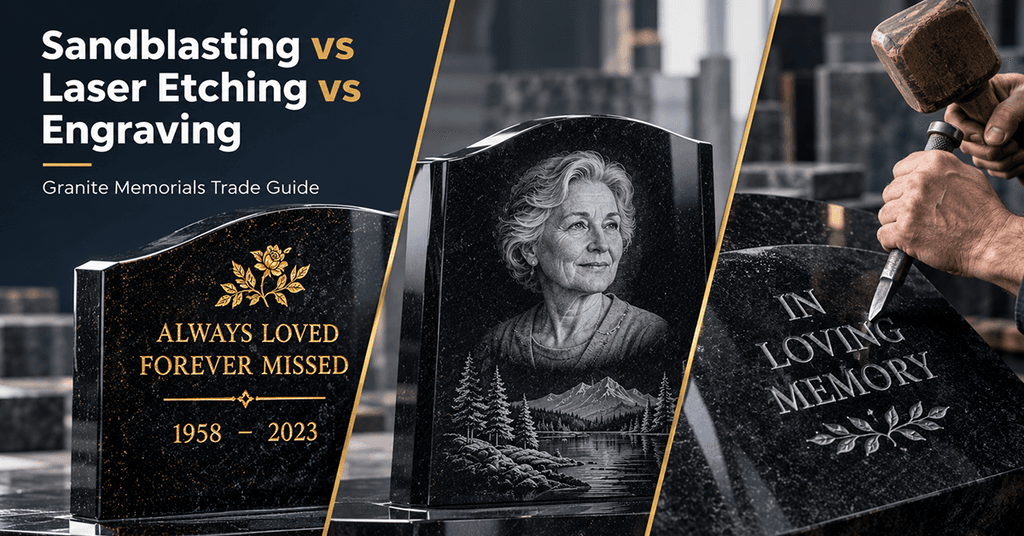 Sandblasting vs Laser Etching vs Hand Engraving: Which Method Should Monument Dealers Offer?