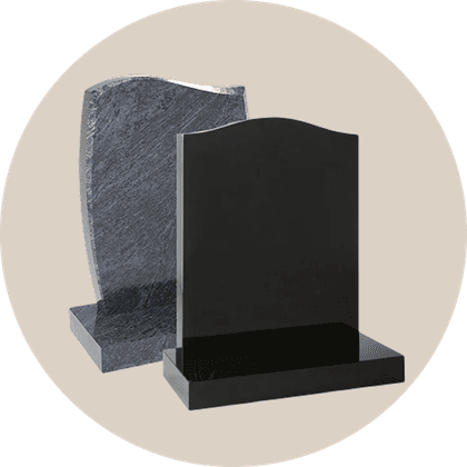 black ogee and anton headstones