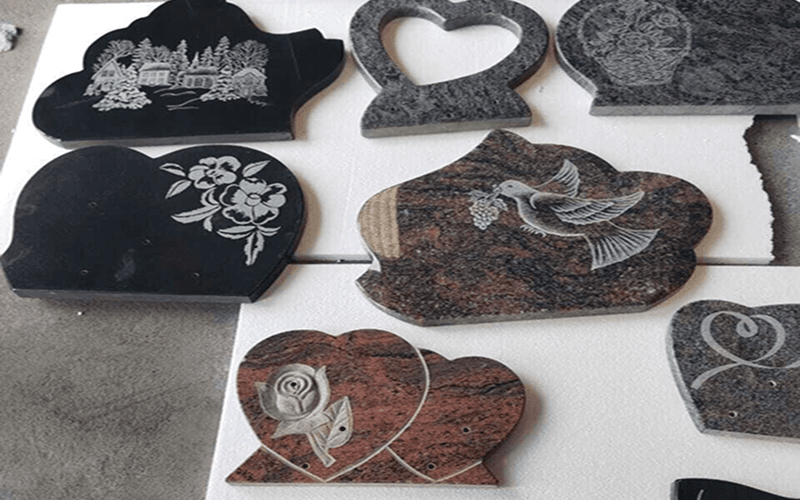small granite tablets and plaques