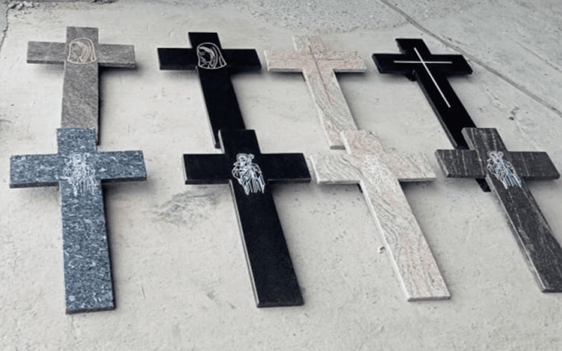 granite cross plaques
