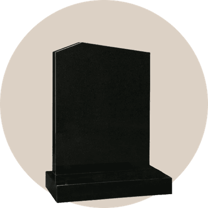 offset peon granite headstone