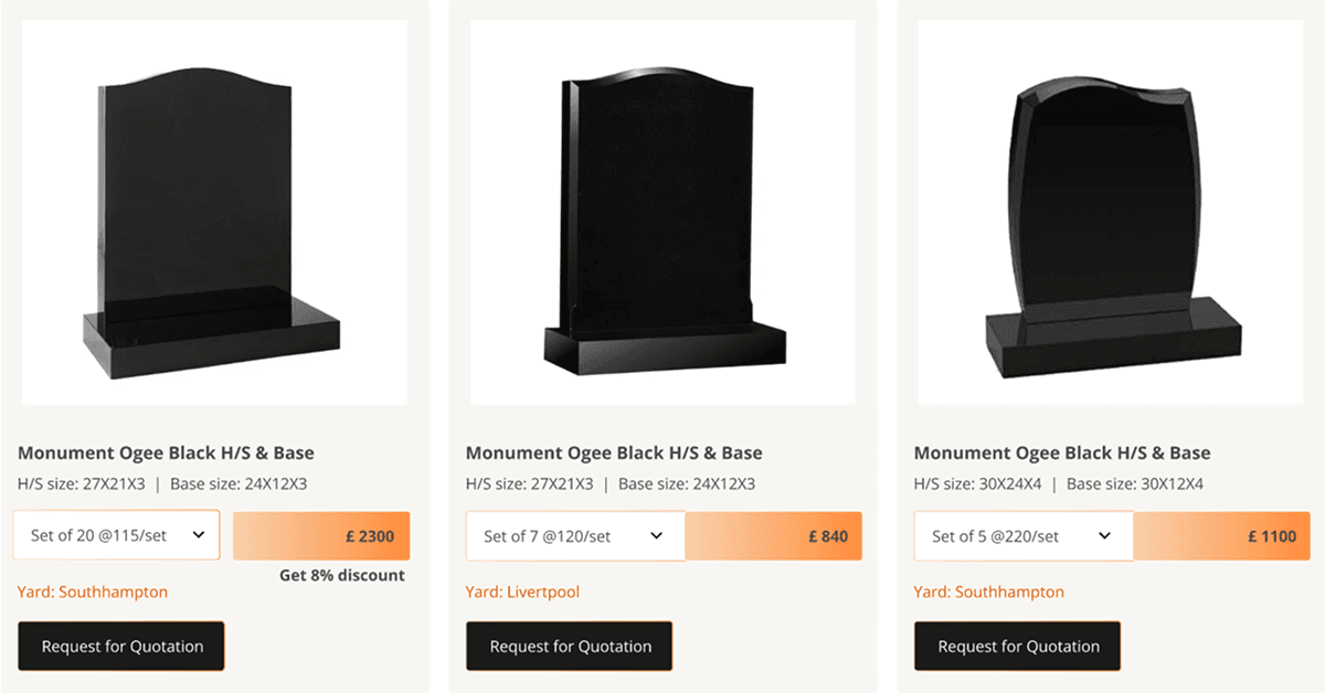 headstones prices