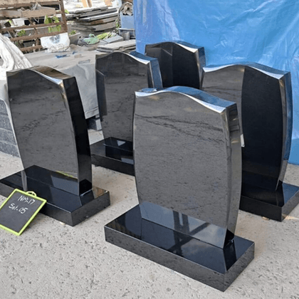 black anton headstone