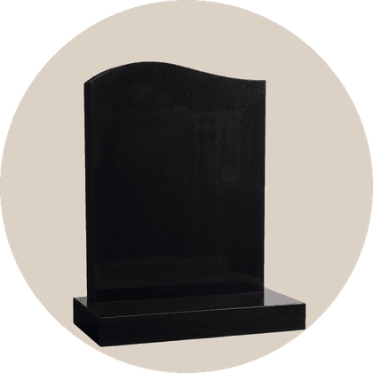 Serp top headstone