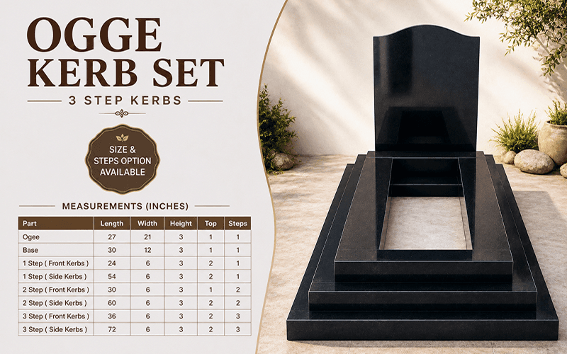 ogee 3 step kerb set size