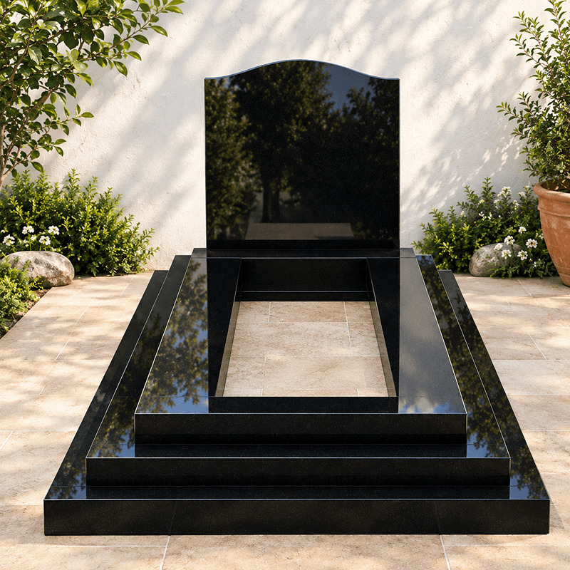 black ogee 3 step kerb set