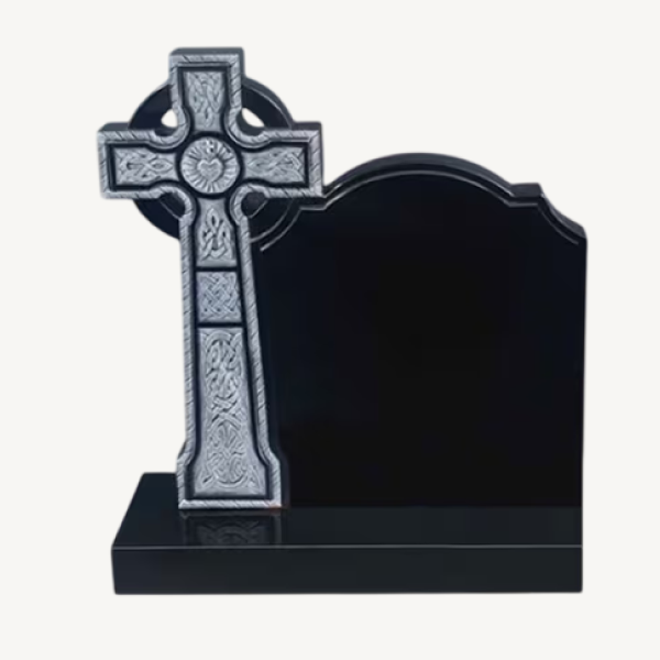 Black Celtic Cross Headstone
